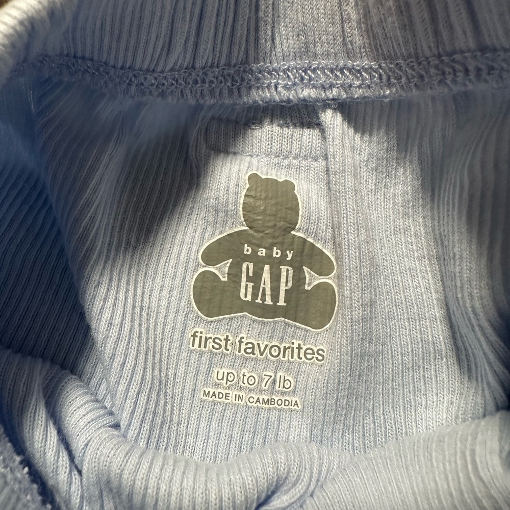 Baby GAP Soft Blue Ribbed Outfit - Picture 4 of 5